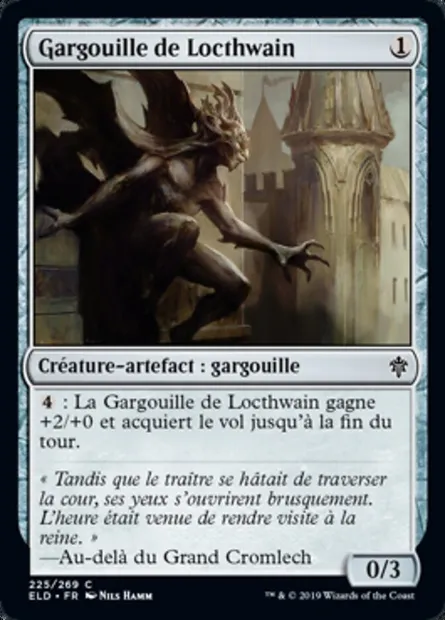 Gargouille de Locthwain, carte Magic ELD 225 — extension Throne of Eldraine