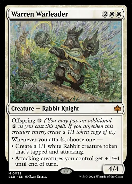 Warren Warleader, Magic card BLB 38 — Bloomburrow set