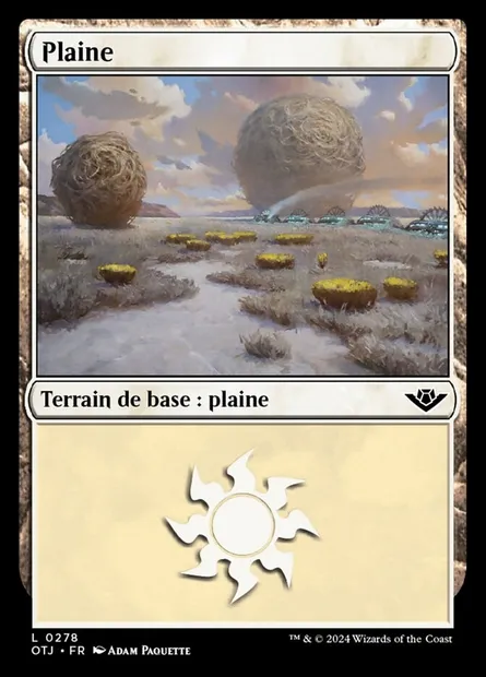 Plaine, carte Magic OTJ 278 — extension Outlaws of Thunder Junction