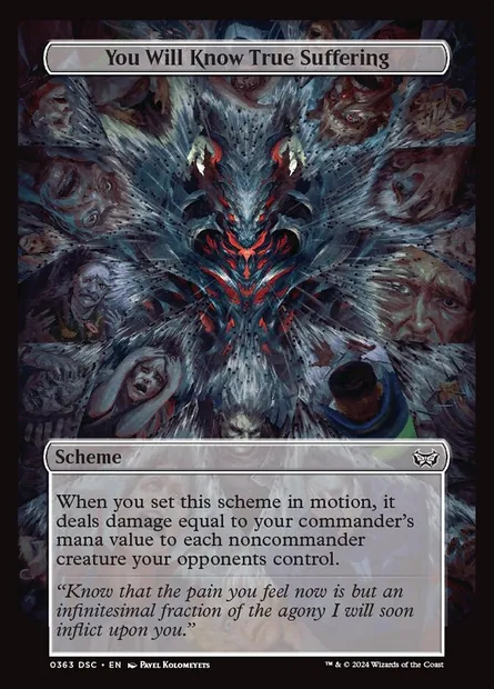 You Will Know True Suffering, Magic card DSC 363 — Duskmourn: House of Horror Commander set