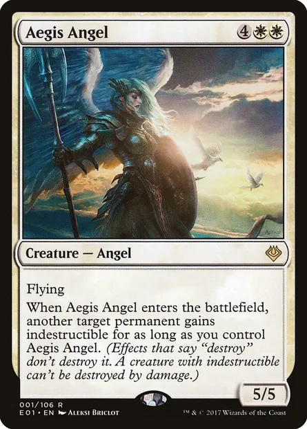 Aegis Angel, Magic card E01 1 — Archenemy: Nicol Bolas set