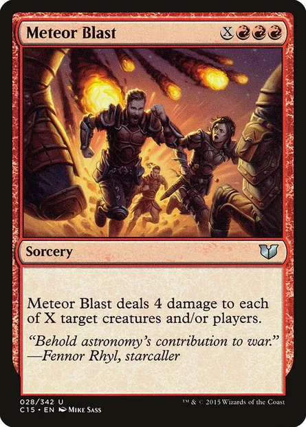 Meteor Blast, Magic card C15 28 — Commander 2015 set