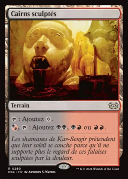Cairns sculptés, carte Magic DSC 280 — extension Duskmourn: House of Horror Commander