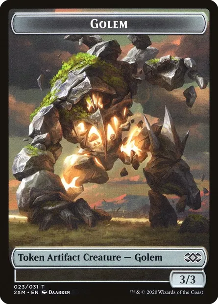 Golem, Magic card T2XM 23 — Double Masters Tokens set
