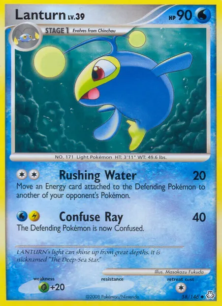 Lanturn, carte Pokémon LA 58 — extension Éveil des Légendes