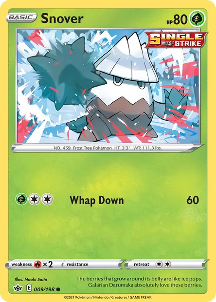 Snover, Pokémon card CRE 9 — Chilling Reign set