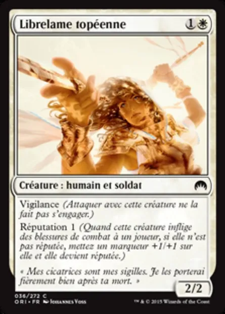 Librelame topéenne, carte Magic ORI 36 — extension Magic Origines
