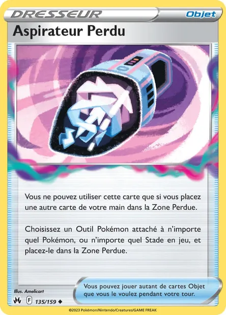 Aspirateur Perdu, carte Pokémon CRZ 135 — extension Zénith Suprême
