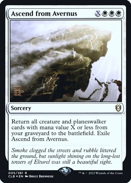 Ascension d'Averne, carte Magic PCLB 5s — extension Battle for Baldur's Gate Promos