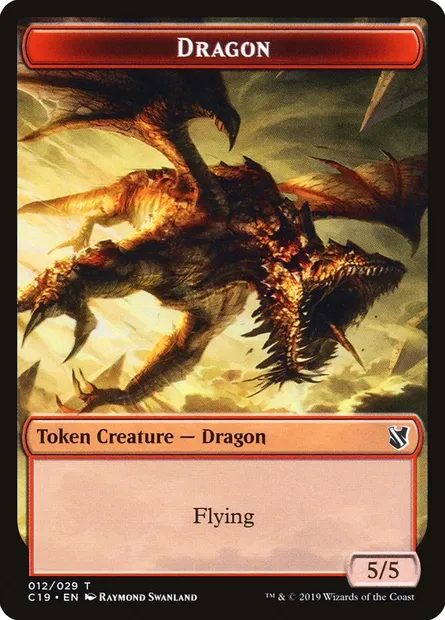 Dragon, Magic card TC19 12 — Commander 2019 Tokens set