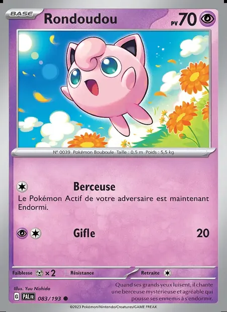 Rondoudou, carte Pokémon PAL 083 — extension Évolutions à Paldea
