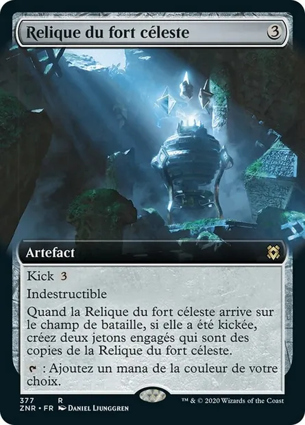 Relique du fort céleste, carte Magic ZNR 377 — extension Renaissance de Zendikar