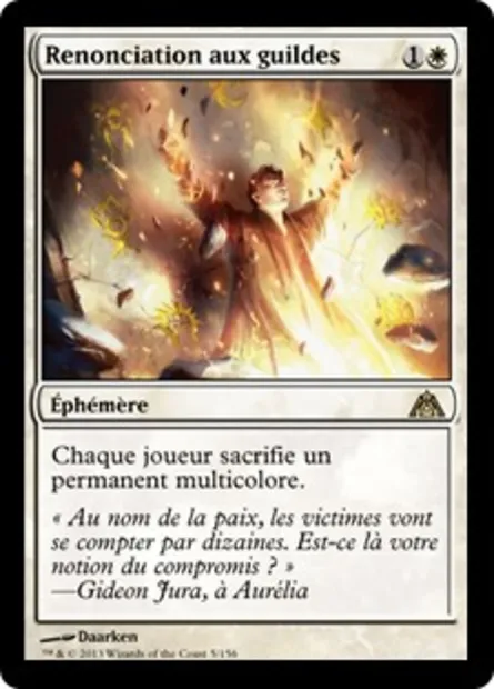 Renonciation aux guildes, carte Magic DGM 5 — extension Le labyrinthe du dragon