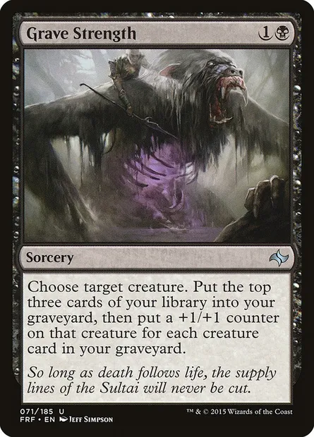 Grave Strength, Magic card FRF 71 — Fate Reforged set