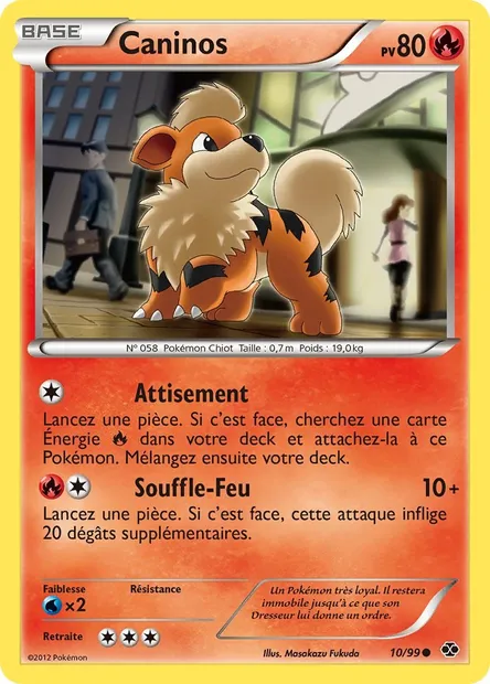 Caninos, carte Pokémon NXD 10 — extension Destinées Futures