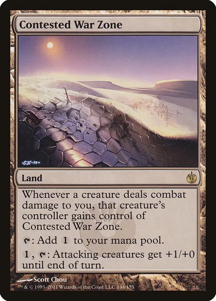 Contested War Zone, Magic card MBS 144 — Mirrodin Besieged set