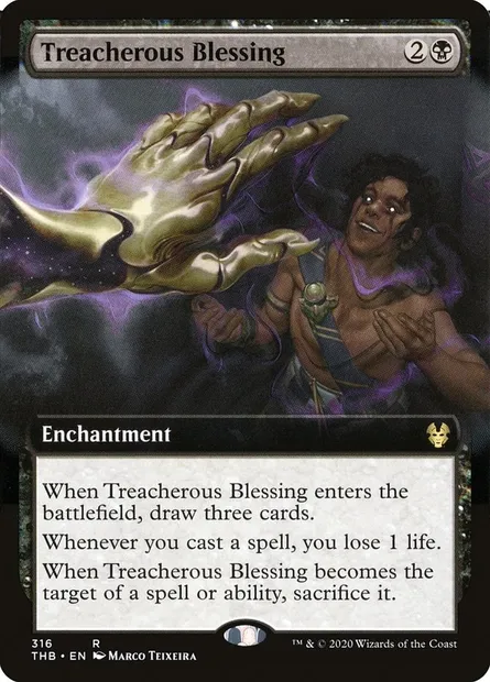 Treacherous Blessing, Magic card THB 316 — Theros Beyond Death set