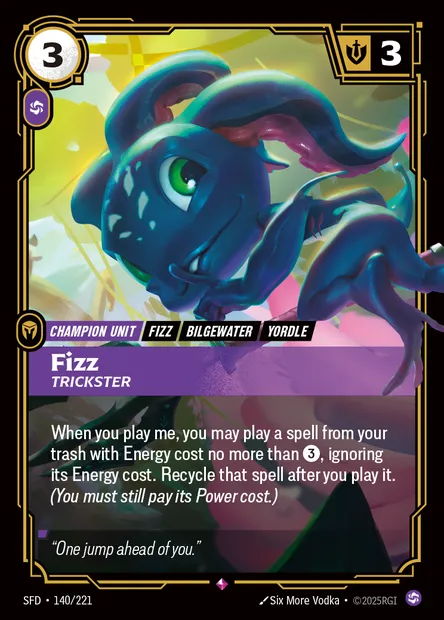 Fizz, Riftbound card SFD 140 — Spiritforged set