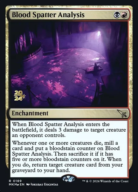 Blood Spatter Analysis, Magic card PMKM 189s — Murders at Karlov Manor Promos set