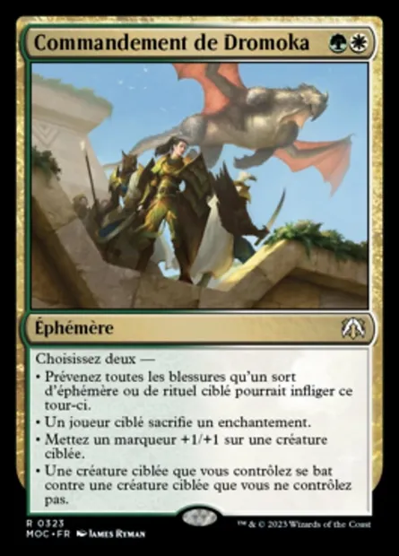 Commandement de Dromoka, carte Magic MOC 323 — extension March of the Machine Commander