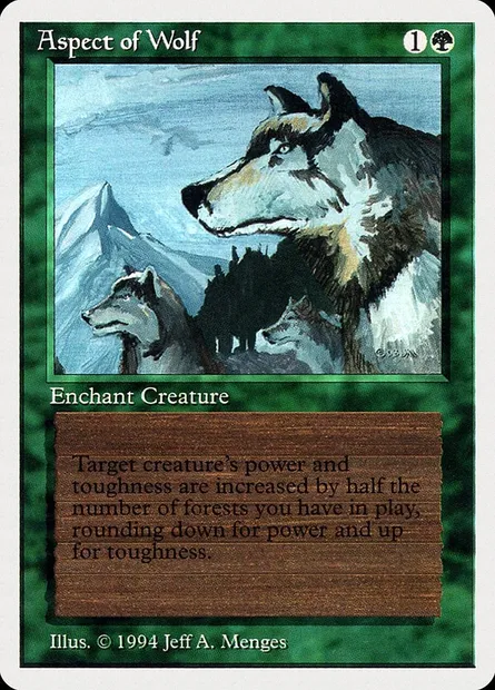 Aspect du loup, carte Magic SUM 186 — extension Summer Magic / Edgar