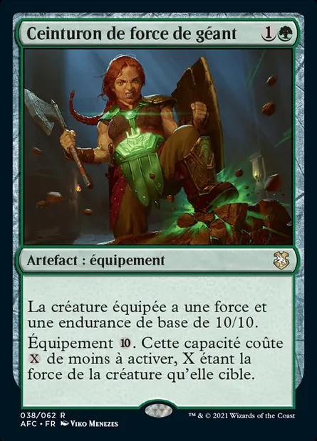Ceinturon de force de géant, carte Magic AFC 38 — extension Forgotten Realms Commander