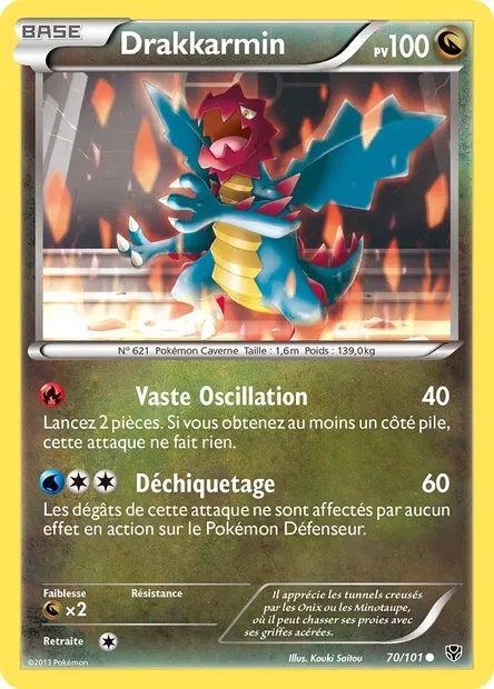 Drakkarmin, carte Pokémon PLB 70 — extension Explosion Plasma