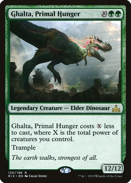 Ghalta, Primal Hunger, Magic card RIX 130 — Rivals of Ixalan set