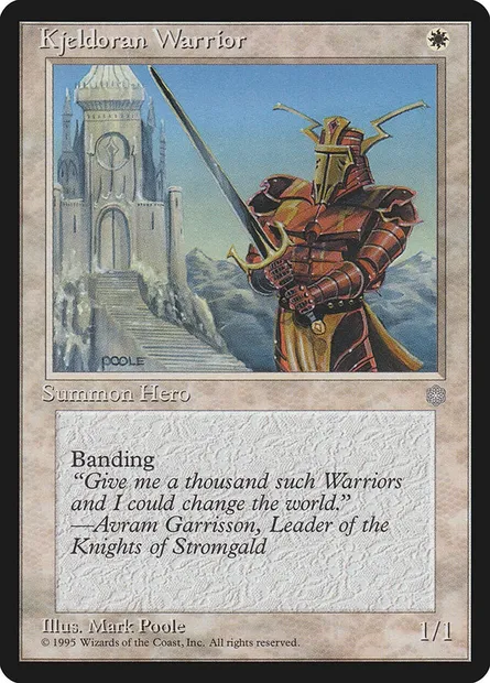 Kjeldoran Warrior, Magic card ICE 41 — Ice Age set