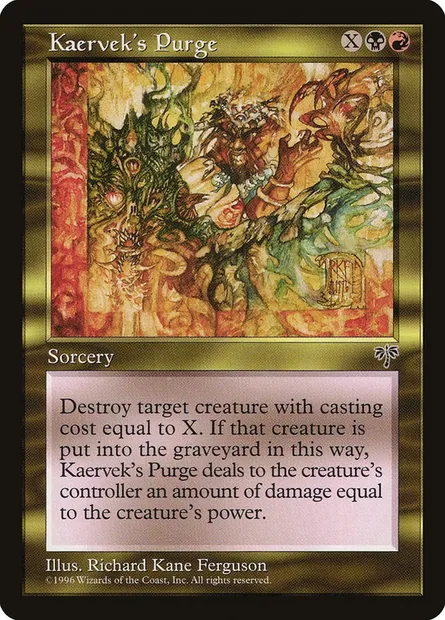 Kaervek's Purge, Magic card MIR 270 — Mirage set