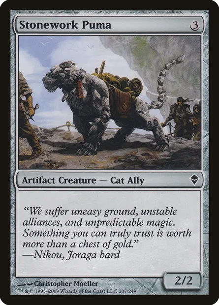 Stonework Puma, Magic card ZEN 207 — Zendikar set