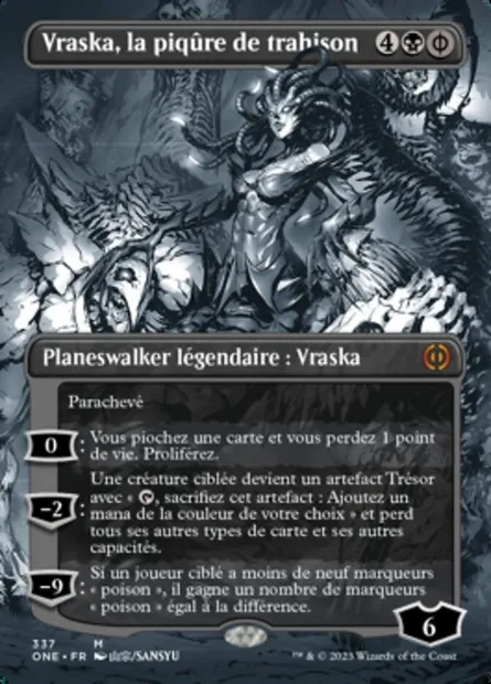 Vraska, la piqûre de trahison, carte Magic ONE 337 — extension Tous Phyrexians
