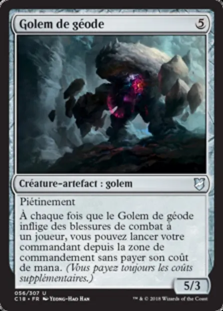 Golem de géode, carte Magic C18 56 — extension Commander 2018