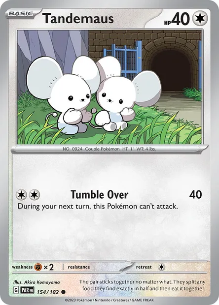 Tandemaus, Pokémon card PAR 154 — Paradox Rift set