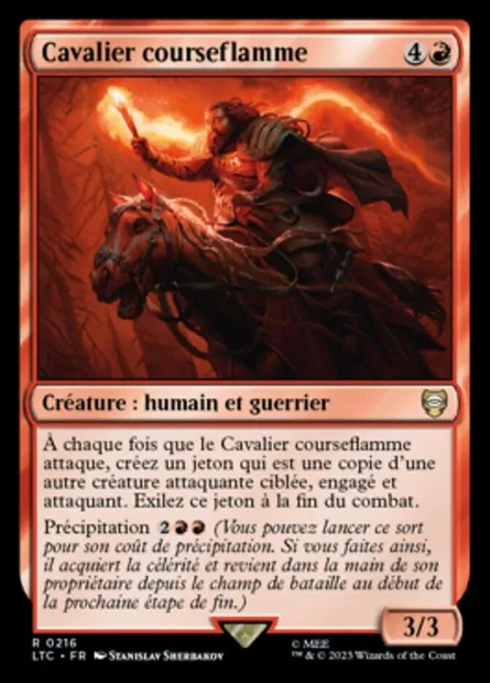 Cavalier courseflamme, carte Magic LTC 216 — extension Tales of Middle-earth Commander