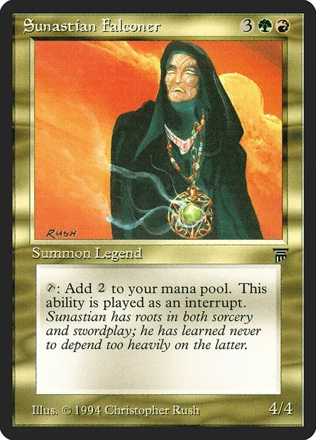 Sunastian Falconer, carte Magic LEG 261 — extension Legends
