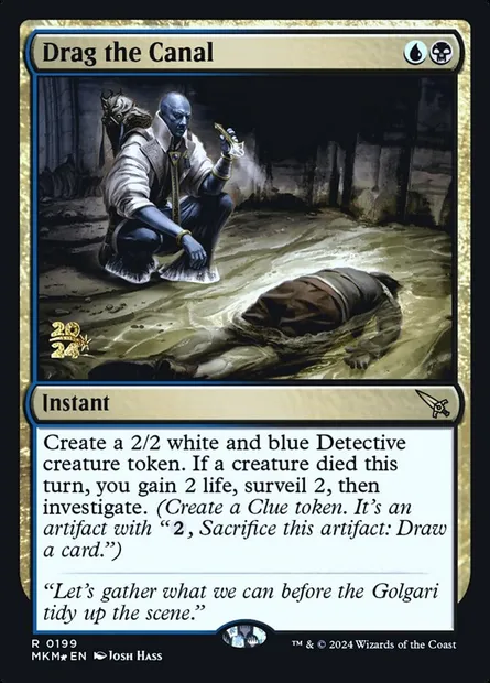 Drag the Canal, Magic card PMKM 199s — Murders at Karlov Manor Promos set