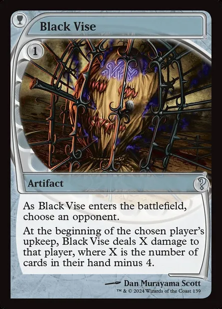 Black Vise, Magic card MB2 139 — Mystery Booster 2 set