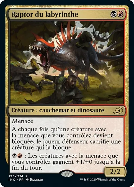 Raptor du labyrinthe, carte Magic IKO 193 — extension Ikoria: Lair of Behemoths