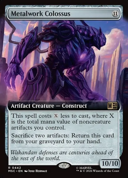 Metalwork Colossus, Magic card MSC 442 — Marvel Super Heroes Commander set