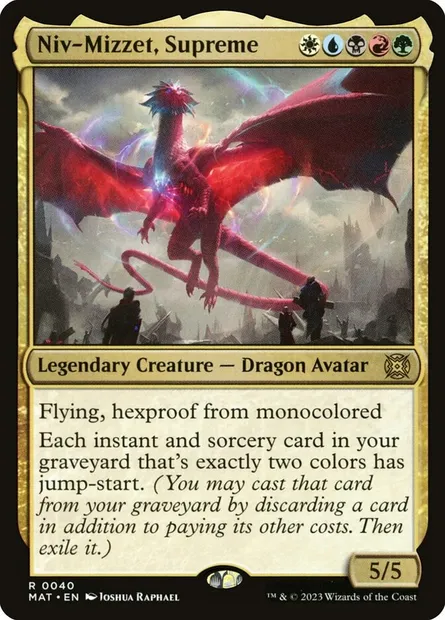 Niv-Mizzet, Supreme, Magic card MAT 40 — March of the Machine: The Aftermath set