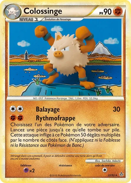 Colossinge, carte Pokémon UL 22 — extension Déchaînement