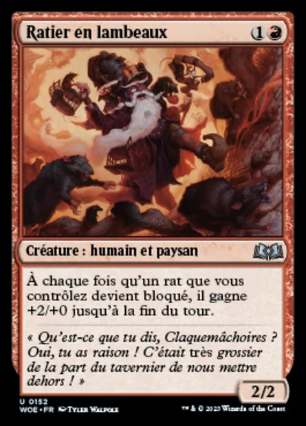 Ratier en lambeaux, carte Magic WOE 152 — extension Wilds of Eldraine