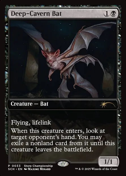 Deep-Cavern Bat, Magic card SCH 33 — Store Championships set
