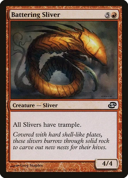 Battering Sliver, Magic card PLC 95 — Planar Chaos set