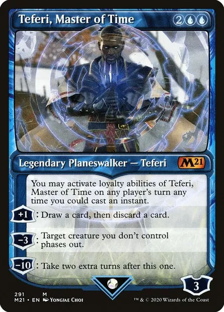 Teferi, Master of Time, Magic card M21 291 — Core Set 2021 set