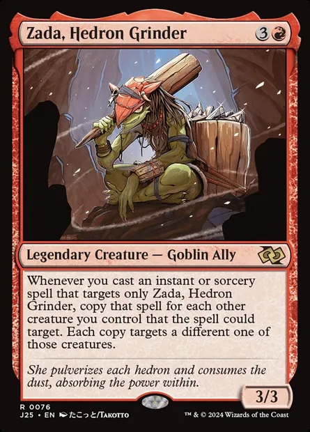 Zada, Hedron Grinder, Magic card J25 76 — Foundations Jumpstart set