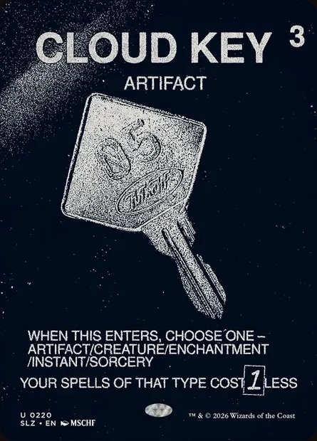 CLOUD KEY, Magic card SLZ 220 — The Zeta Set set