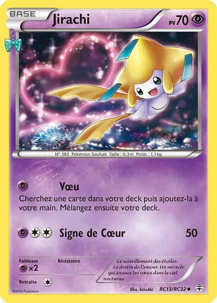 Jirachi, carte Pokémon GEN RC13 — extension Générations