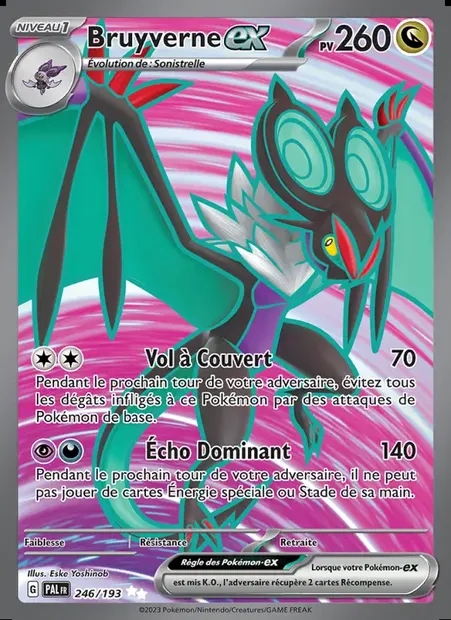 Bruyverne-ex, carte Pokémon PAL 246 — extension Évolutions à Paldea